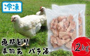 冷凍　恵那どり　手羽元　バラ凍　2kg [No.919]