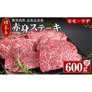 鹿児島県志布志市産(国産交雑種) 横峯牛の赤身ステーキ(600g・6～8枚入り) b0-164