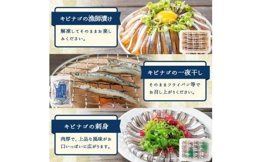 鹿児島県産！あくねキビナゴづくしBセット(3種)一夜干し、刺身、漁師漬けをセットに冷凍でお届け！魚介類 海鮮 海の幸 きびなご キビナゴ 刺し身 さしみ 一夜干し 漁師漬け【マルホせいうん水産】akn046-02