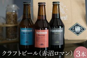 CO002-1 クラフトビール（赤沼ロマン）330ml×3本入