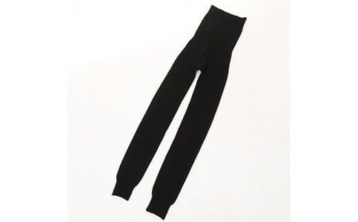 足首まですっぽり温かいシルクとコットンの腹巻パンツ(10分丈)・2色セット（ブラック・チャコール）