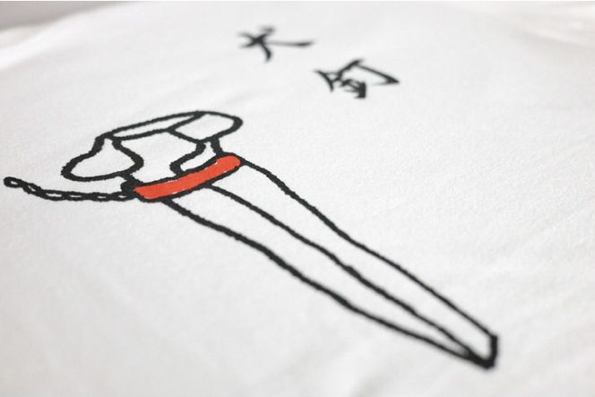AF229 島原鉄道あるあるTシャツ(犬釘)（長崎県島原市
