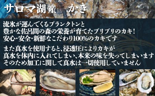 【先行予約】カキ むき身 大粒 1年貝 1kg（500g無水パック×2） 佐呂間産（2024年10月中旬より発送） SRMA001