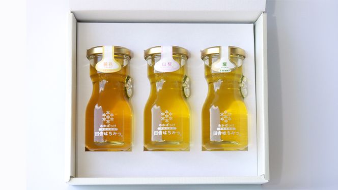 【 数量限定 】山桜 はちみつ と春の 田舎はちみつ の 3種 ギフト セット [ 結蜜 Musubi-R3山桜 120g ]（ 茨城県共通返礼品： 五霞町 ） 生ハチミツ 蜂蜜 非加熱 茨城県産 国産 天然 純粋 贈答用 [EG001us]