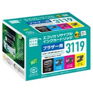 エコリカ【ブラザー用】 LC3119-4PK互換リサイクルインク 4色パック（型番：ECI-BR3119-4P） brother リサイクル インク 互換インク カートリッジ インクカートリッジ カラー オフィス用品 プリンター インク 山梨県 富士川町