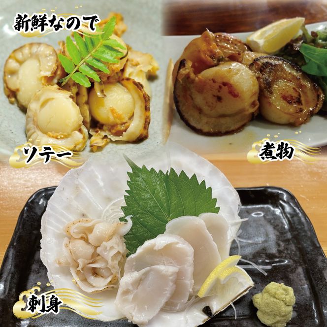 三陸産 特Lサイズ 殻付き 活ホタテ 6枚 12cm以上 活ほたて 冷蔵 [nakano005_1]	