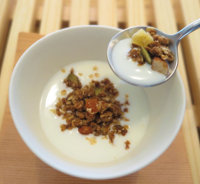 K1652 道の駅さかい「TEA SHED」オリジナル⾃家製グラノーラ3種600g（自家製味噌・ほうじ茶林檎・ショコラバナナ）