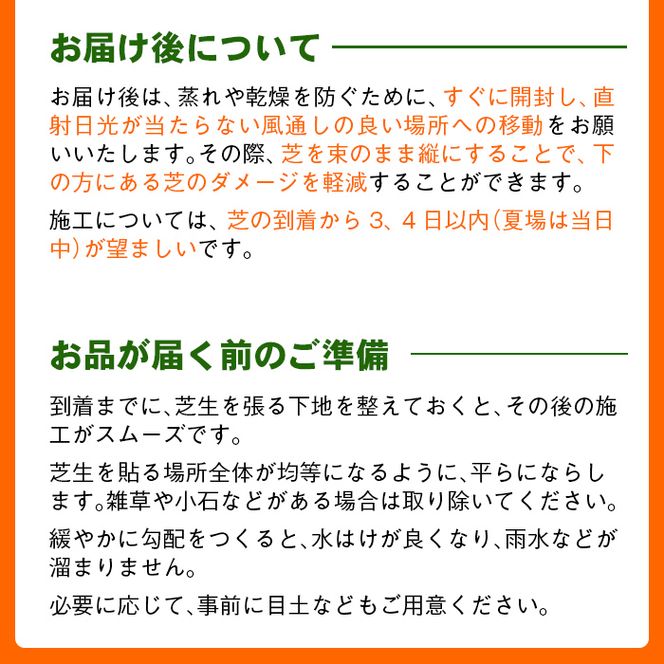 ＜先行予約受付中！R7年1月頃配送予定＞鹿児島県産＜天然芝＞姫高麗芝 2平米(約1平米×2セット) a0-339