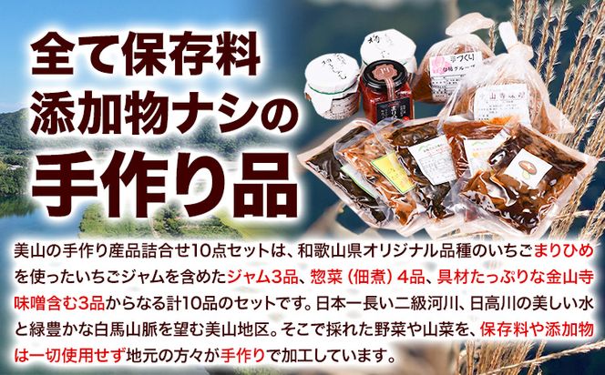 美山の手作り産品詰合せ10点セット 日高川町生活研究グループ美山支部《30日以内に出荷予定(土日祝除く)》和歌山県 日高川町 ジャム 山菜 佃煮 味噌---wshg_chsgmst_30d_23_15000_10p---