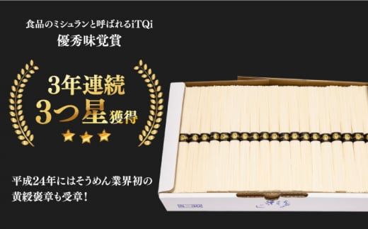 【手のべ陣川】 島原 手延べ そうめん 3kg S-30 / 南島原市 / ながいけ [SCH021]
