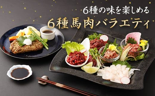 6種馬肉バラエティ 約540g タレ付き 馬肉 6種 セット
