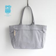 【J-446】HOSOIFUKUROMONO　ワイドトートバッグ　グレー［高島屋選定品］