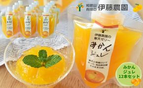 523. 伊藤農園 ピュアフルーツ寒天ジュレ ドリンクタイプ　温州みかん12本セット(A523-3)