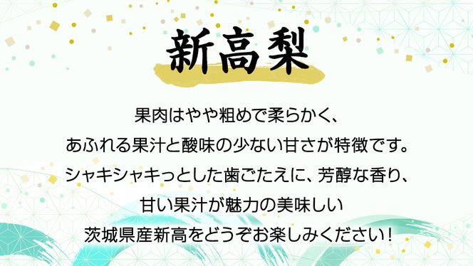 《 先行予約 》 茨城県産 梨 新高 （ 約5kg ） 【 2025年 9月中旬頃より発送開始 】  にいたか ニイタカ フルーツ 果物 なし ナシ 旬 新鮮 旬 期間限定 国産 [CK004us]