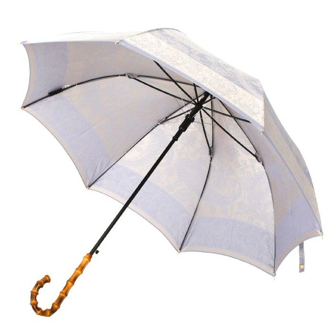 槙田商店【晴雨兼用】長傘 kirie ペイズリー:アイスブルー FAA5041