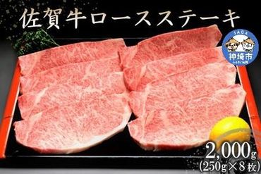 佐賀牛ロースステーキ(250g×8枚) 【牛肉 牛 焼肉 ステーキ ロース BBQ キャンプ 精肉】(H066104)