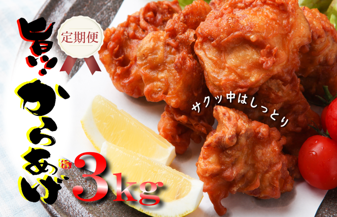 099Z078 定期便 さのうまみ鶏 サクっとしっとり からあげ用むね肉3kg 全3回【毎月配送コース】