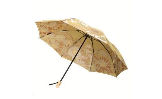 槙田商店【晴雨兼用折りたたみ傘】”絵おり” 向日葵 FAA5059