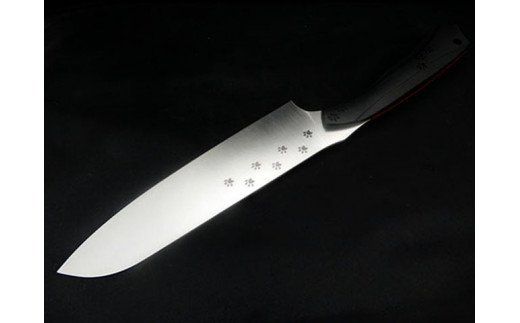 H45-10 NYAIFE KITCHEN （ニャイフキッチン） 三徳包丁 ブラック/レッド ネコver