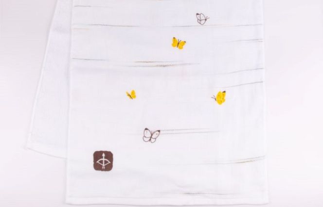 099H331 【スピード発送】JAPAN madeガーゼタオル 3枚セット(スラブ緑)【泉州タオル 国産 吸水 普段使い シンプル 日用品】