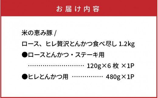 米の恵み豚/ロース,ヒレ贅沢とんかつ食べ尽し1.2kg_1177R