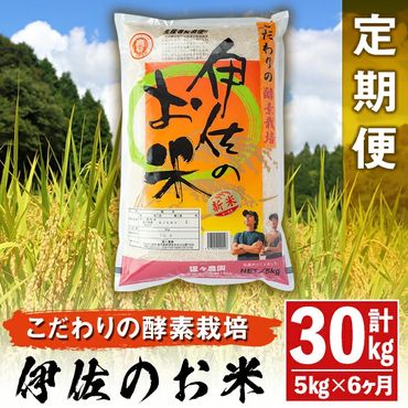 isa312 【定期便】伊佐のお米(5kg×6ヶ月・計30kg) 日本の米どころとして有名な伊佐の伊佐米ヒノヒカリ！【猩々農園】