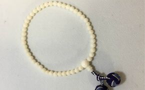 子供用　白珊瑚の片手数珠(男の子用)　kn018