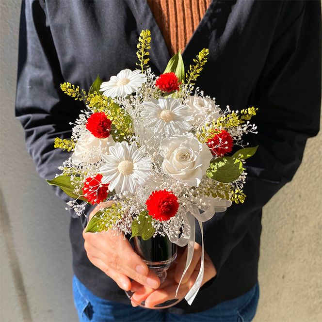 AJ214-1 プリザーブドフラワー【ブランカ】春日部市 シュガーパイン