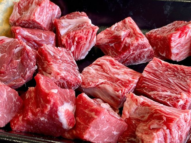 【生活応援】京の肉 ひら山厳選 京都府産 黒毛和牛 カレー・シチュー用 600g×2パック（1.2kg）《和牛 牛肉 国産 食品ロス対策 訳あり》