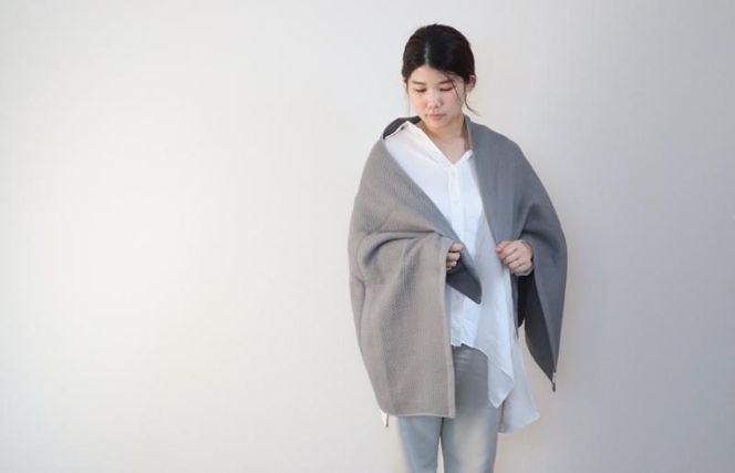 G1931 【ソフトハニカム】泉州南部織 バスタオル3枚セット（グレー）+ソフトハニカム織ハーフハンカチ1枚