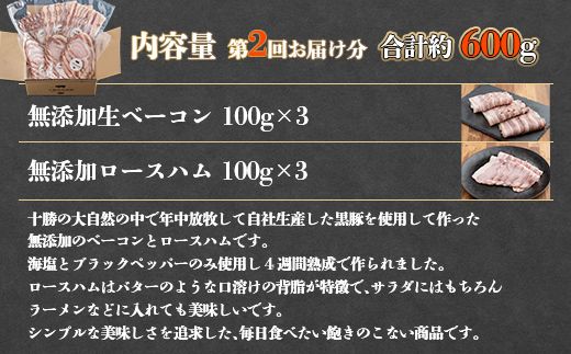 鹿追産自然放牧圧巻の黒豚 人気商品3ヶ月定期便 SKN014