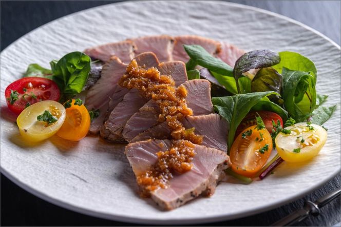 「カニ屋が作る 魚ローストフィッシュ」 シビマグロ スライス加工済み 3袋セット （ドレッシングソース付き ） UO01011