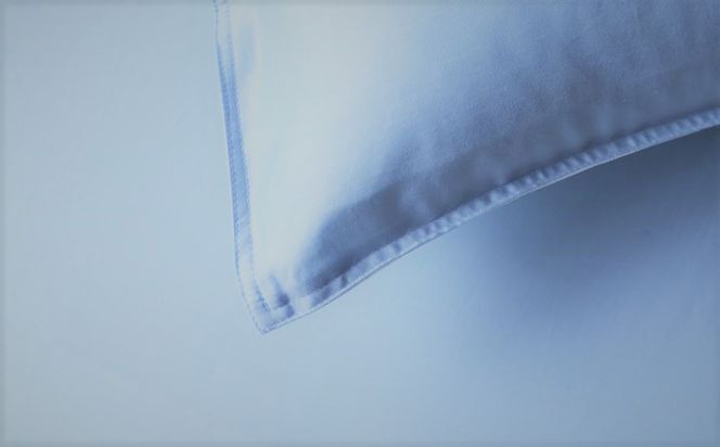 HB046コットンサテンさらっとピロケース　【ブルー】