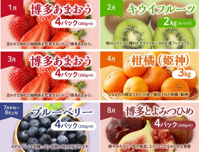 【定期便/年11回】JAむなかた厳選！旬のフルーツ定期便【JAほたるの里】_HB0171