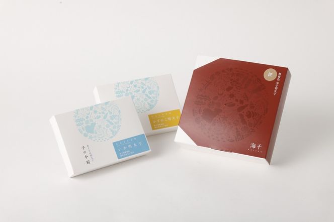 うまかもんセット（樽入り無着色辛子明太子「匠」・いか明太子・数の子明太子）【海千】_HA0346