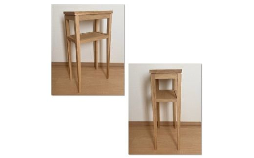 【受注生産】木の温もりを感じる コンソールテーブル 370×240×725 ( インテリア 家具 北海道産ナラ材 )【200-0011】