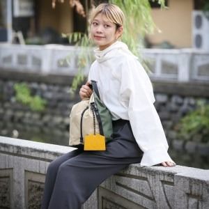 豊岡鞄　YUMEGURI BAG S ベージュ 43441K