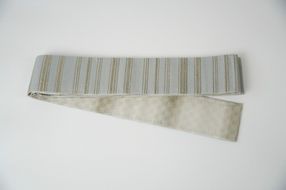 丹後の藤布 角帯「藤糸あそび（水グレー）」　FY00092