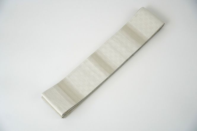 丹後の藤布 角帯「藤糸あそび（水グレー）」　FY00092