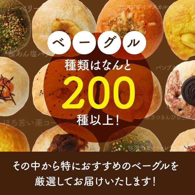【もっちりベーグル】ベーグル専門店pan de pan 888のおまかせベーグルセット（10個入り）［144P01］
