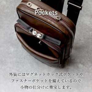 豊岡鞄 ボディバッグ CDTH-013 ブラウン