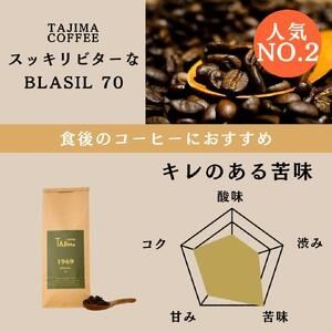 TAJIMA COFFEE 2種のブレンドコーヒーセット(200g×2) / 自家焙煎珈琲 コーヒー 珈琲 老舗 喫茶店の味 ブレンド / 豆 BRASIL70