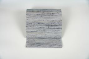 ＜丹後の藤布　遊絲舎＞八寸名古屋帯　「藤八本」（白地に紺絣）選べるお仕立て　FY00109