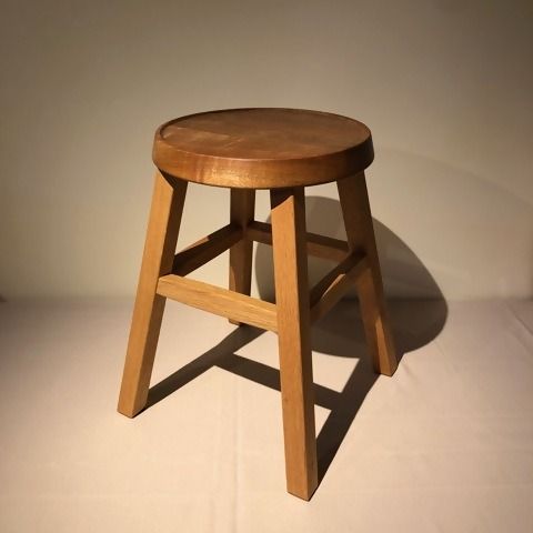  四方転びのサイドテーブル兼用スツール/丸椅子 スツール スタッキング 伝統工法 無垢材【GOOD WOOD WORKS】_HA1546