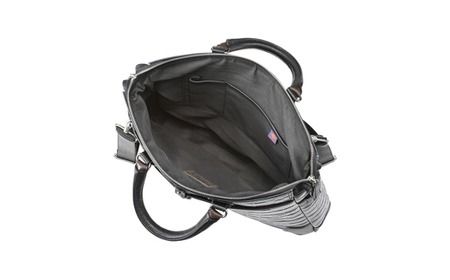 豊岡鞄 craftsmanship クロコ型ブリーフ ミッドナイト 197712 / 木和田正昭商店 クロコダイル調 本革 ブリーフケース ビジネスバッグ メンズ ビジネスカジュアル カバン バッグ A4ファイル収納 手持ち ショルダーベルト付属 2way