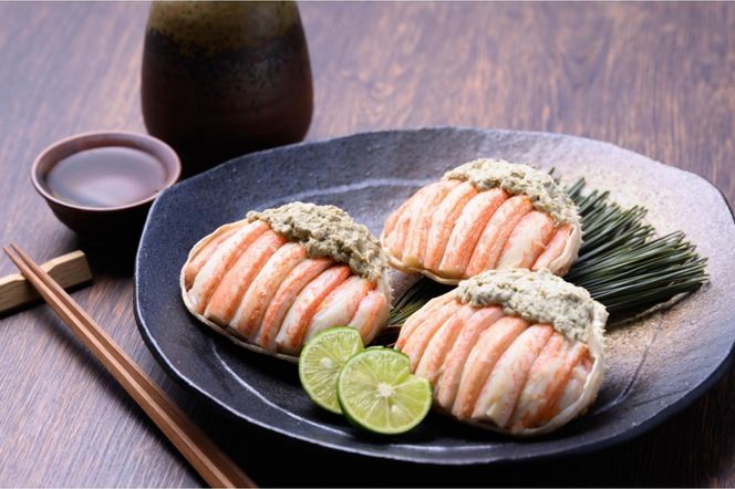 【蟹の匠 魚政】プレミアムズワイガニ甲羅盛り 蟹の漢船(おとこぶね) お手頃ミニサイズ 3個セット（11月～12月発送） 甲羅盛 カニ ズワイガニ ふるさと納税 甲羅盛りふるさと納税 カニ 京都産 山陰産 ふるさと納税 予約  ふるさと納税 予約 カニ　UO01292