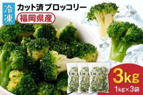 JAむなかたブロッコリー部会より!冷凍ブロッコリー3kg(1kg×3袋)【ほたるの里】_HA0623