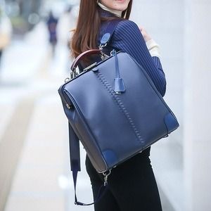 豊岡鞄　YOUTA LIZARD3WAY縦ダレスL（YK3）ネイビー