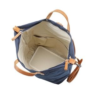 豊岡鞄　リュック　（ネイビー）TUTUMU books　(S2100　24-153）