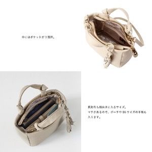 豊岡鞄 loop ミニボストン NU04-116　アイボリー